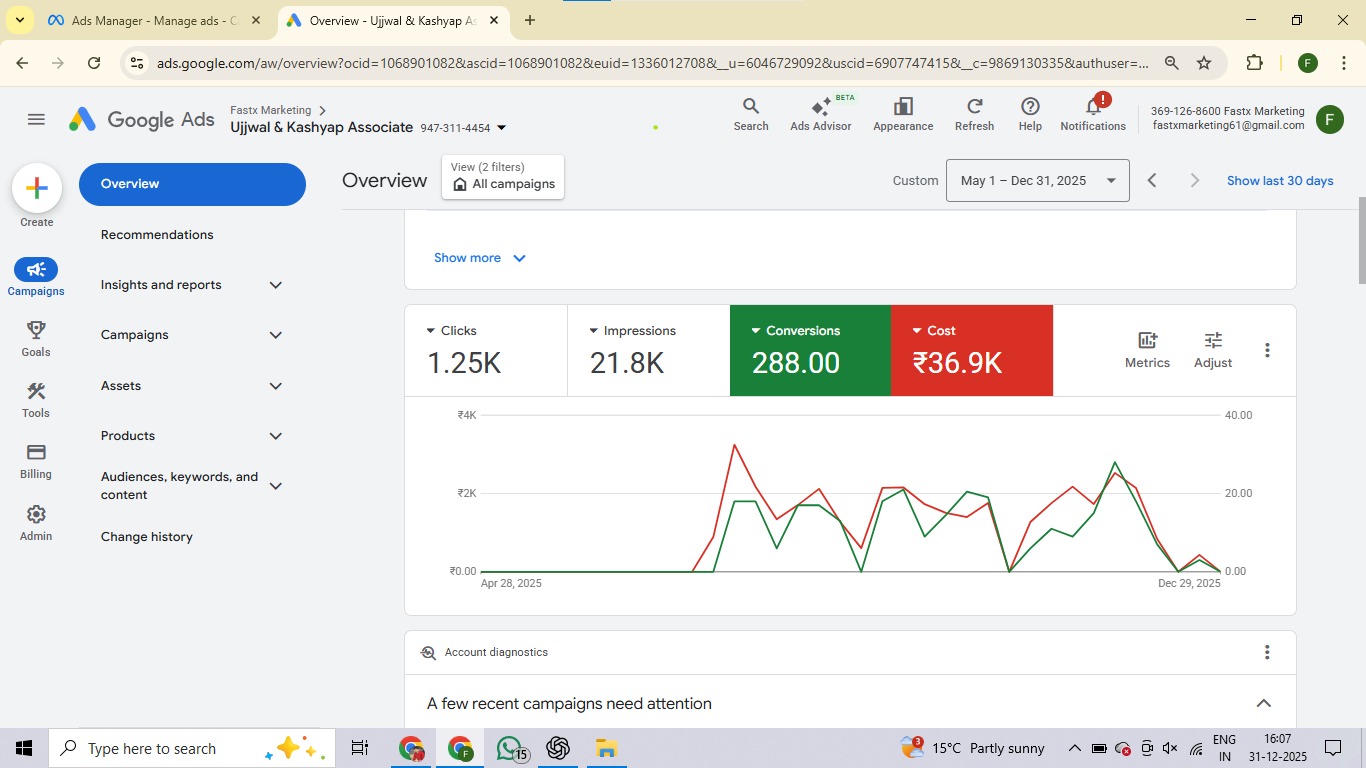 Ujjwal & Kashyap Associates campaign screenshot